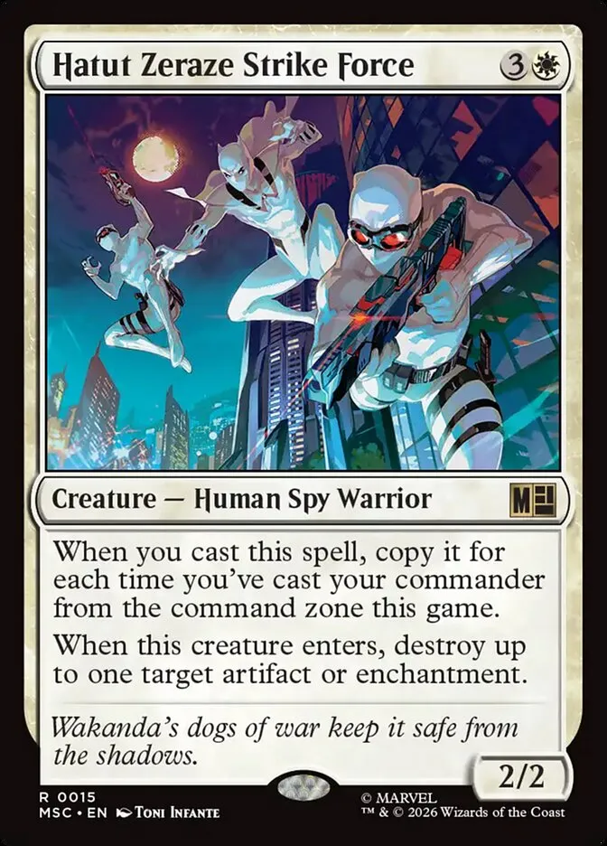 2026 Marvel Super Heroes Commander Hatut Zeraze Strike Force rare #15 rare card image