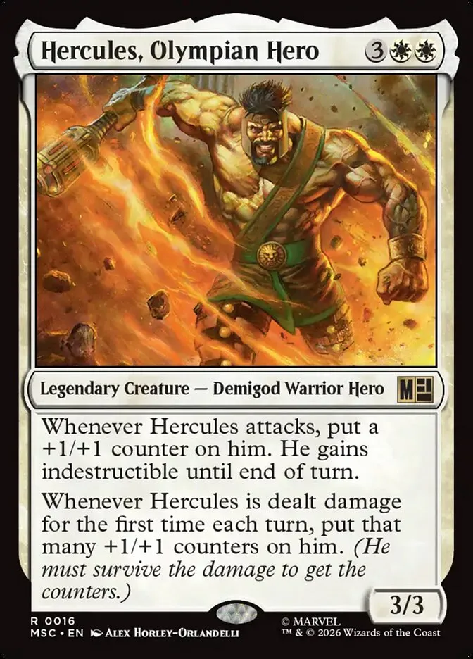 2026 Marvel Super Heroes Commander Hercules, Olympian Hero rare #16 rare card image