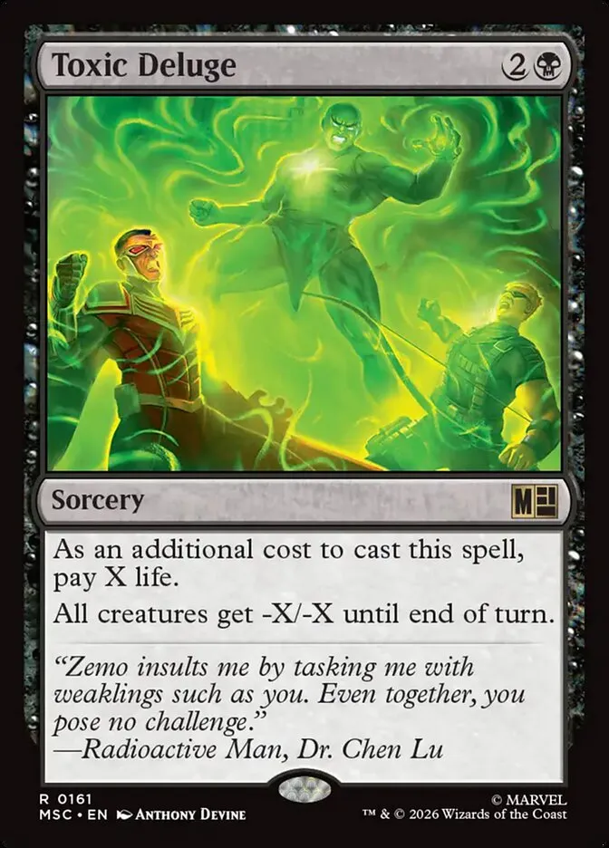 2026 Marvel Super Heroes Commander Toxic Deluge #161 rare card image