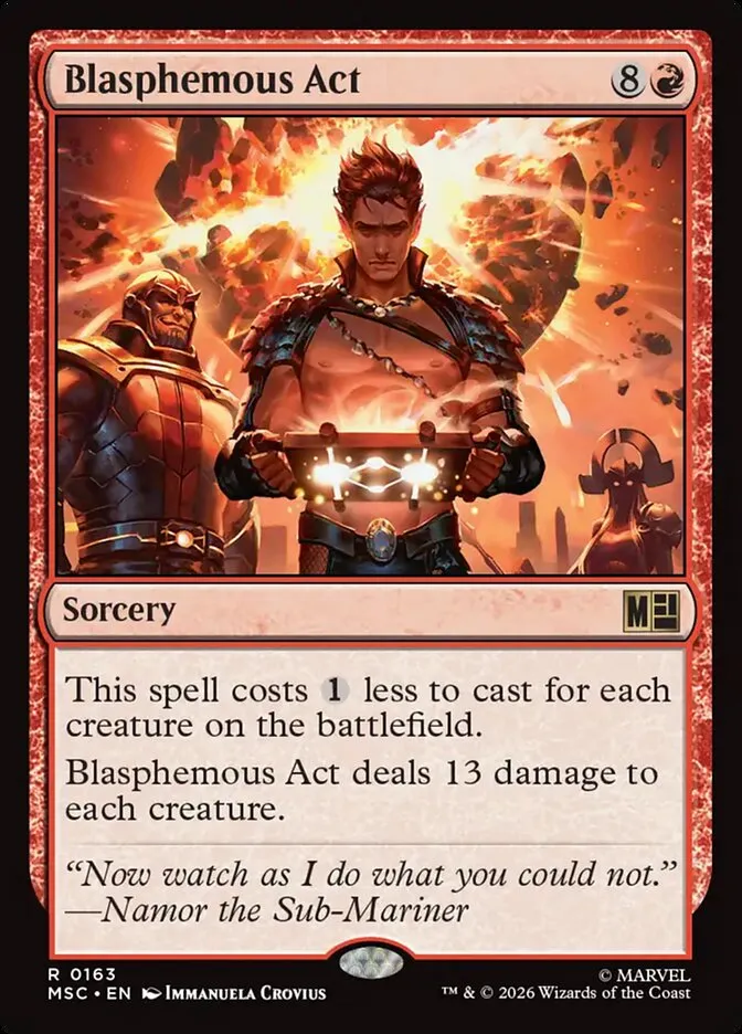 2026 Marvel Super Heroes Commander Blasphemous Act #163 rare card image