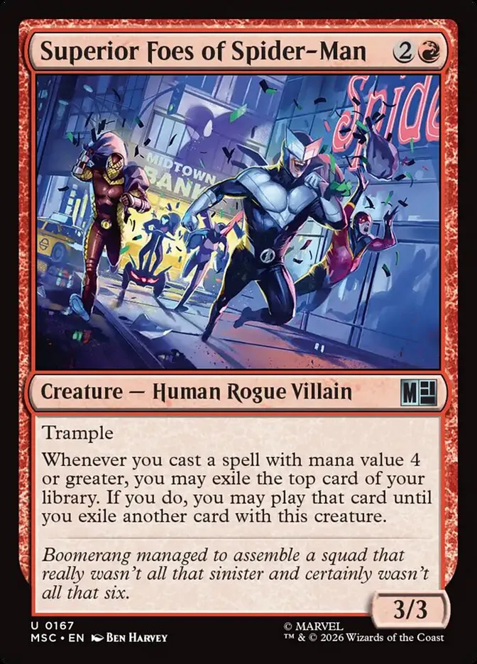 2026 Marvel Super Heroes Commander Superior Foes of Spider-Man #167 uncommon card image