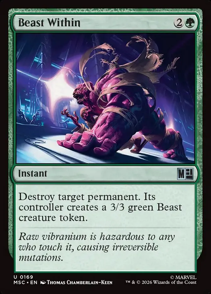 2026 Marvel Super Heroes Commander Beast Within #169 uncommon card image