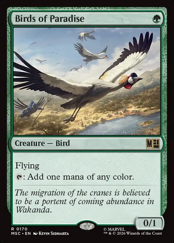 2026 Marvel Super Heroes Commander Birds of Paradise #170 rare card image