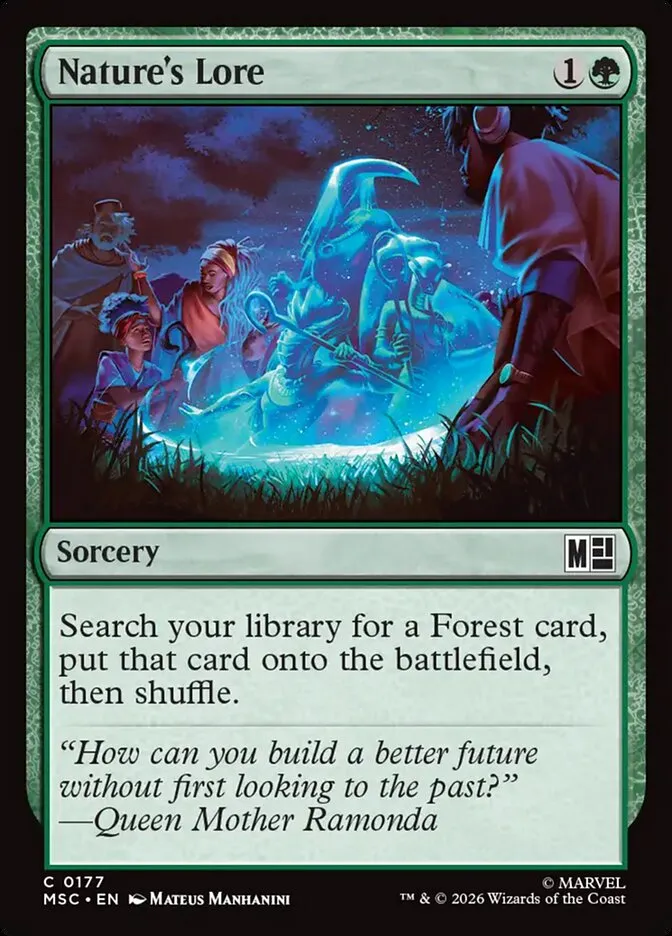 2026 Marvel Super Heroes Commander Nature's Lore common #177 common card image