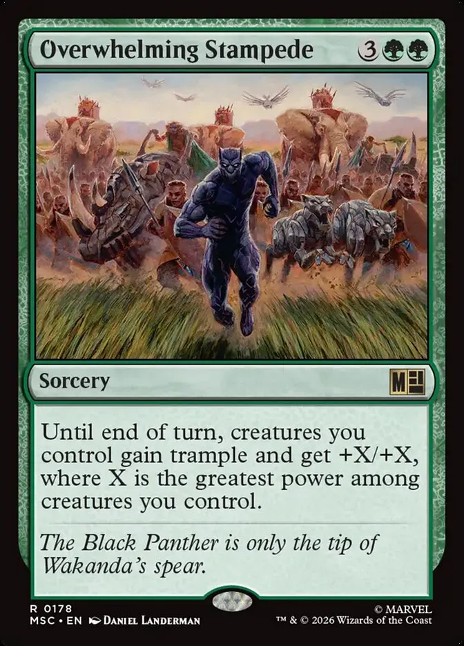 2026 Marvel Super Heroes Commander Overwhelming Stampede #178 rare card image