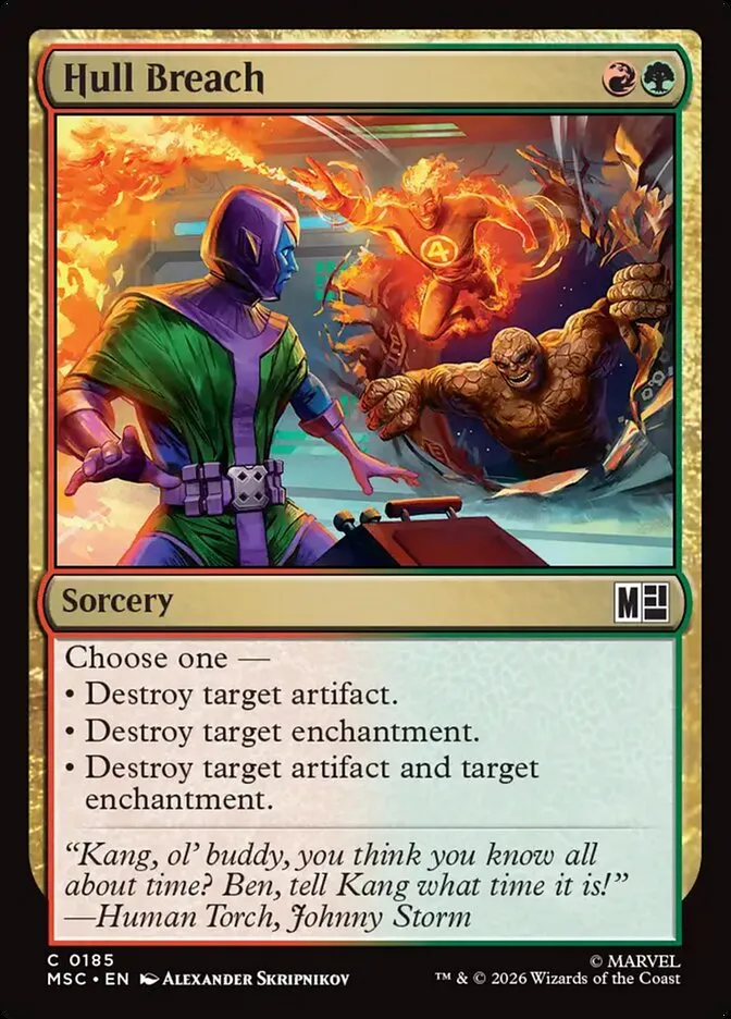2026 Marvel Super Heroes Commander Hull Breach common #185 common card image