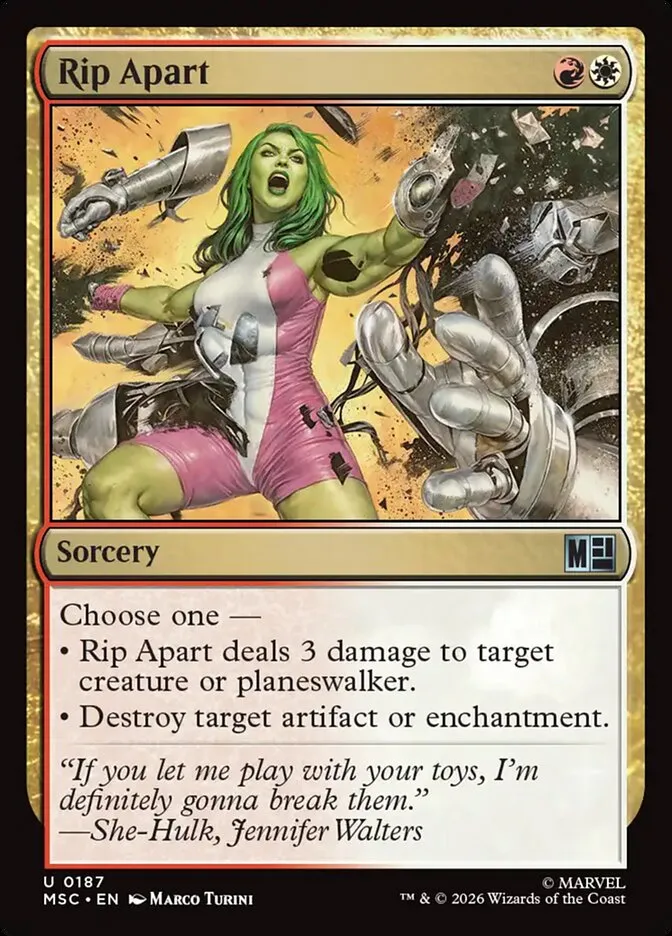 2026 Marvel Super Heroes Commander Rip Apart #187 uncommon card image