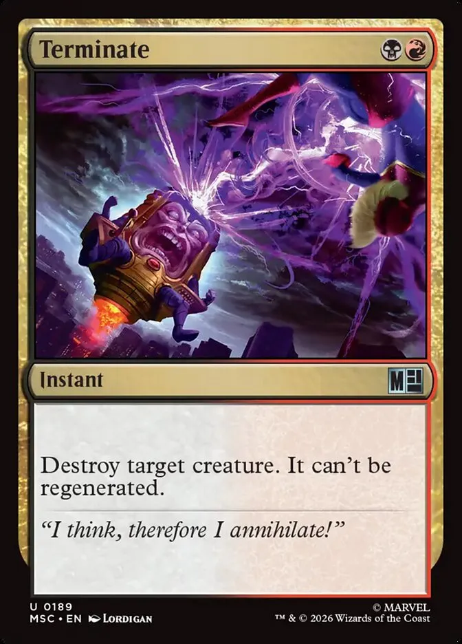 2026 Marvel Super Heroes Commander Terminate uncommon #189 uncommon card image