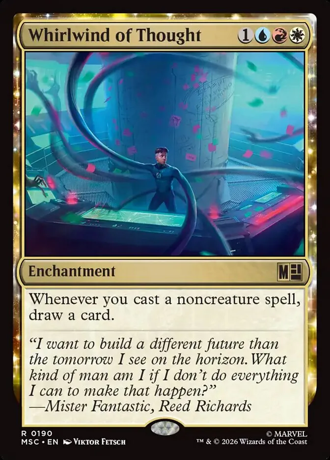 2026 Marvel Super Heroes Commander Whirlwind of Thought #190 rare card image