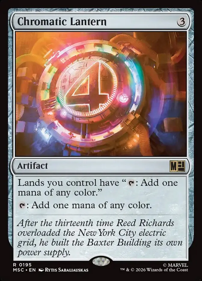 2026 Marvel Super Heroes Commander Chromatic Lantern #195 rare card image