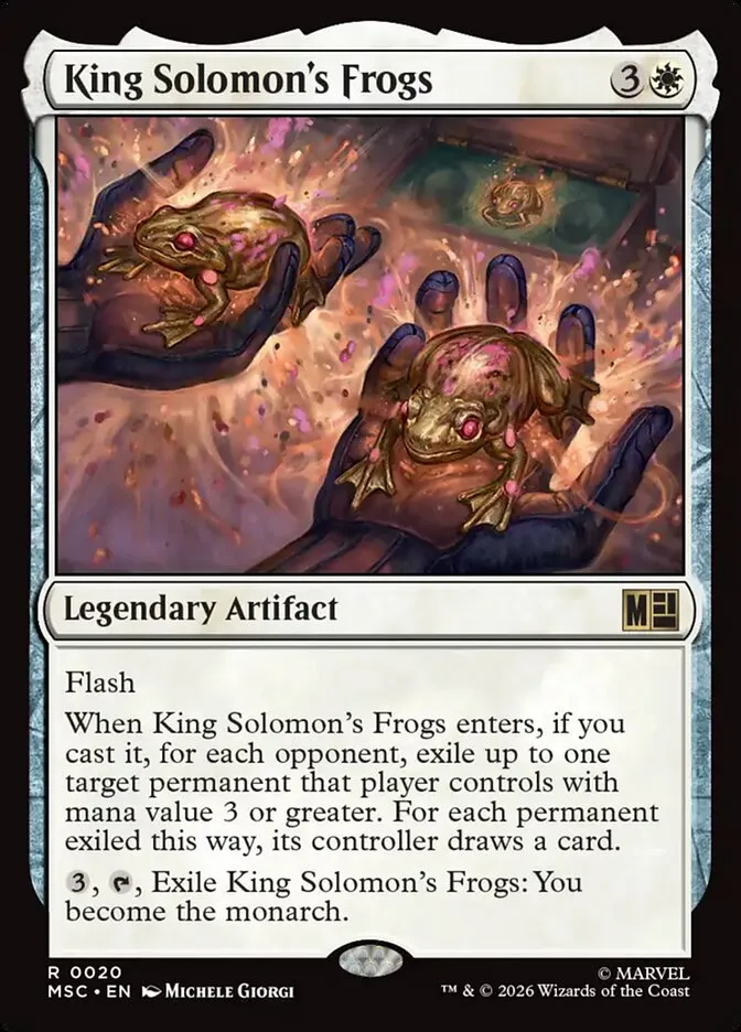 2026 Marvel Super Heroes Commander King Solomon's Frogs rare #20 rare card image