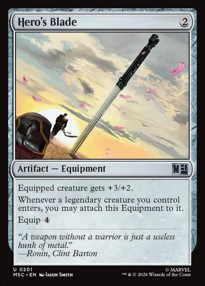 2026 Marvel Super Heroes Commander Hero's Blade uncommon #201 uncommon card image