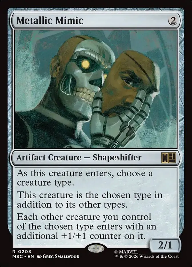 2026 Marvel Super Heroes Commander Metallic Mimic #203 rare card image