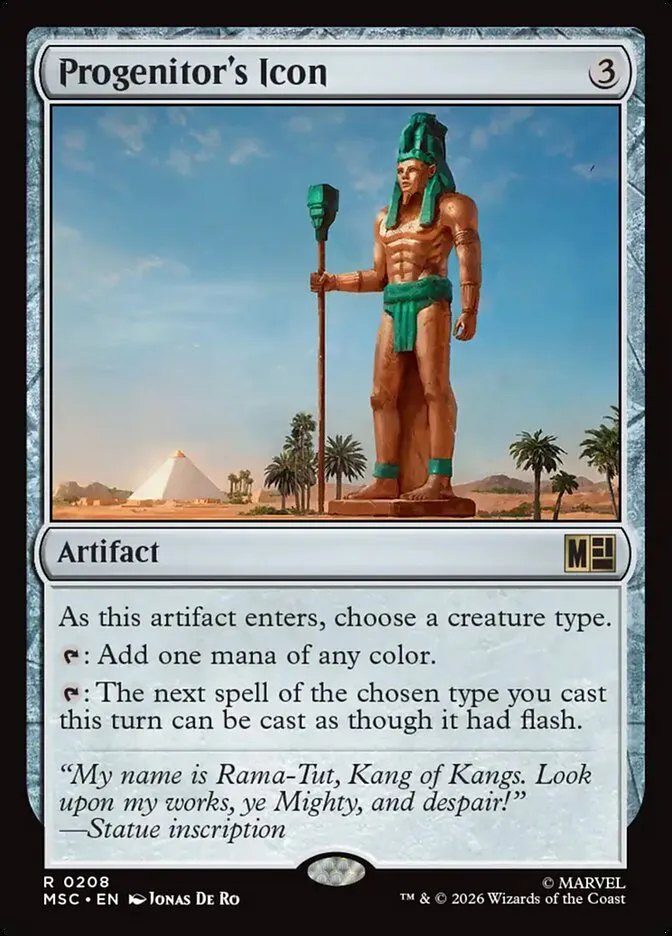 2026 Marvel Super Heroes Commander Progenitor's Icon #208 rare card image