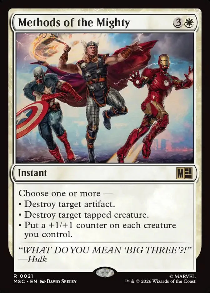 2026 Marvel Super Heroes Commander Methods of the Mighty rare #21 rare card image