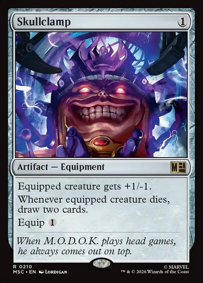 2026 Marvel Super Heroes Commander Skullclamp #210 rare card image