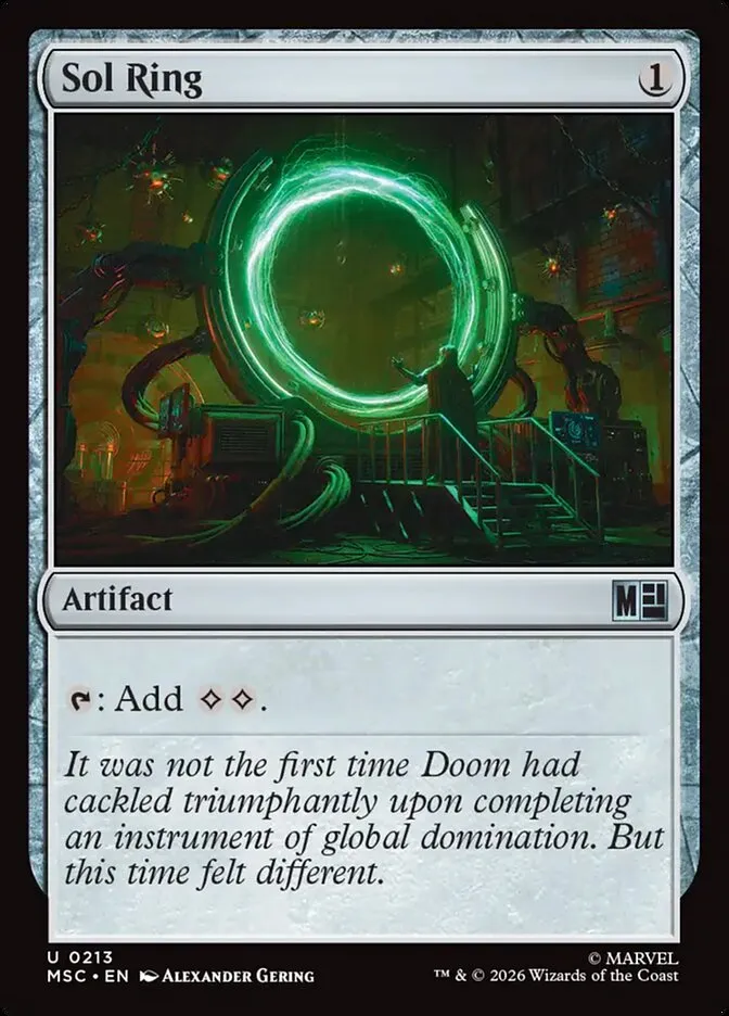 2026 Marvel Super Heroes Commander Sol Ring uncommon #213 uncommon card image