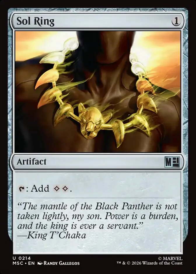 2026 Marvel Super Heroes Commander Sol Ring uncommon #214 uncommon card image