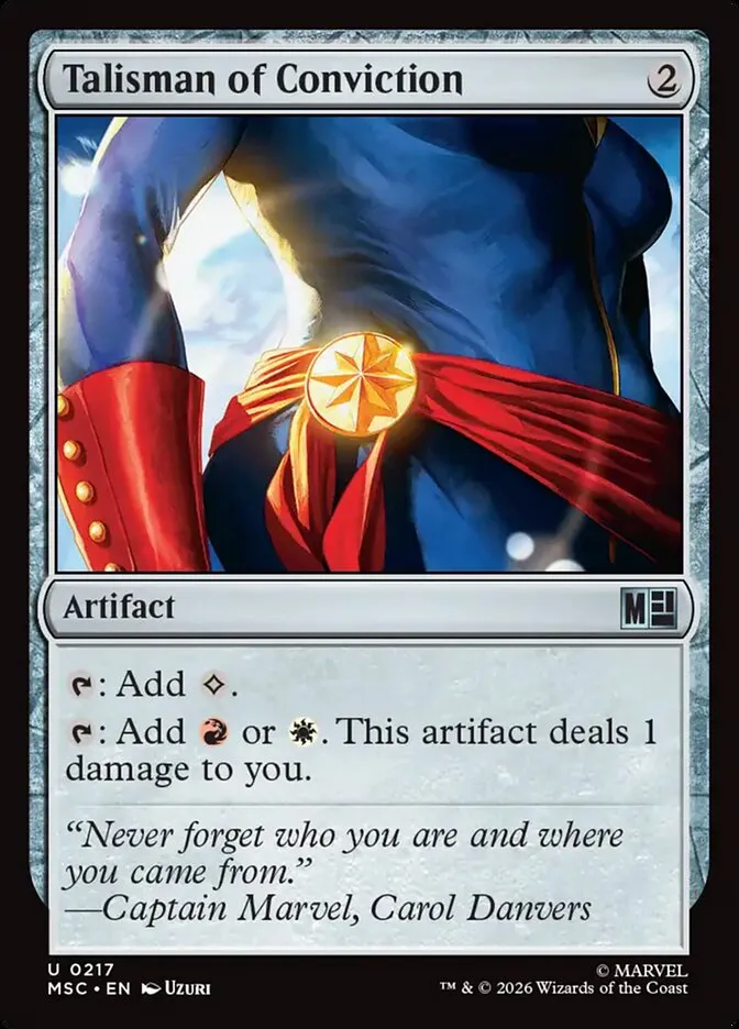 2026 Marvel Super Heroes Commander Talisman of Conviction #217 uncommon card image