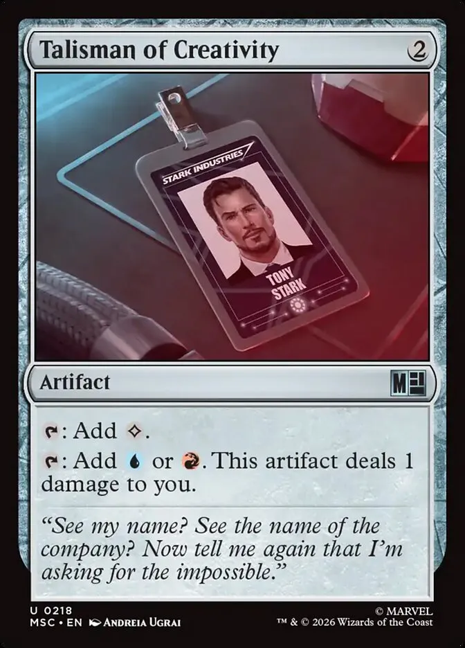 2026 Marvel Super Heroes Commander Talisman of Creativity #218 uncommon card image