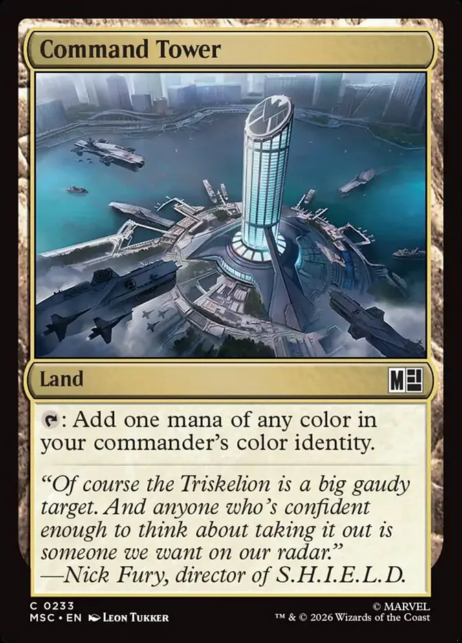2026 Marvel Super Heroes Commander Command Tower common #233 common card image