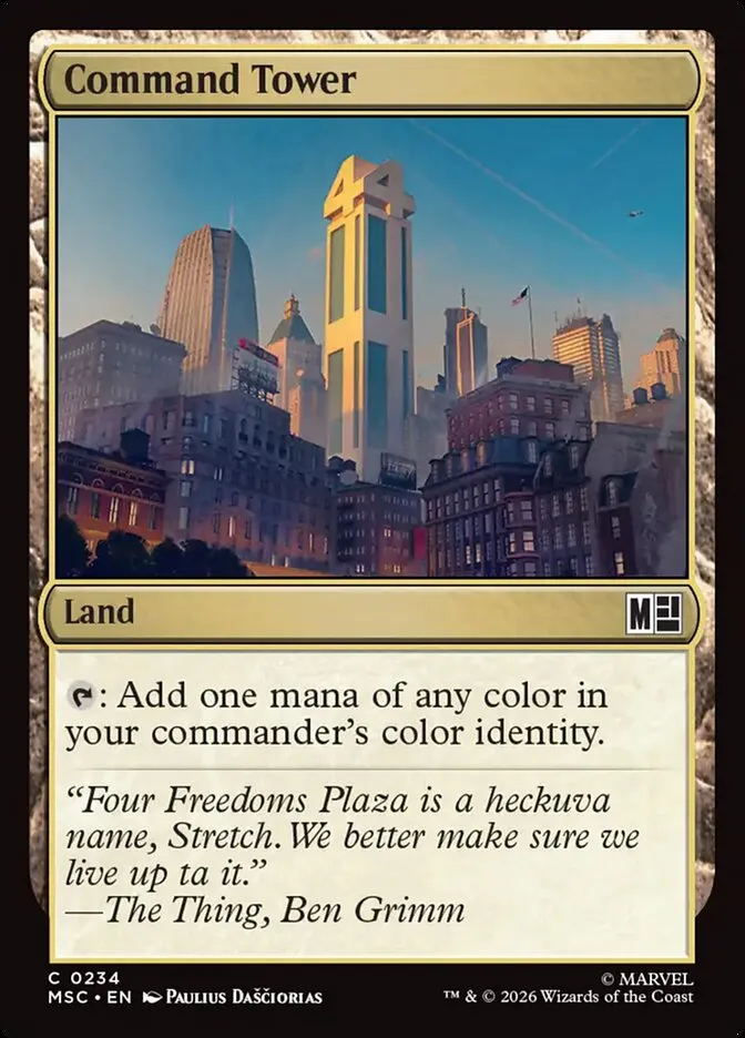 2026 Marvel Super Heroes Commander Command Tower common #234 common card image