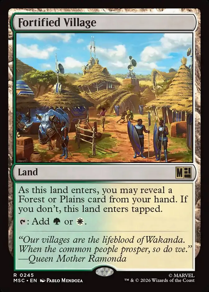 2026 Marvel Super Heroes Commander Fortified Village #245 rare card image