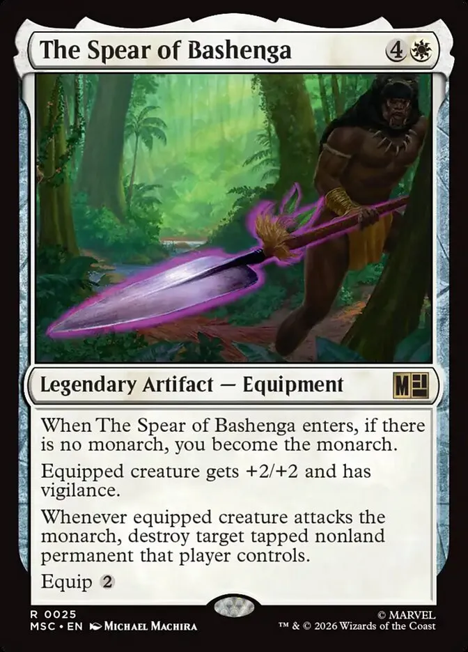 2026 Marvel Super Heroes Commander The Spear of Bashenga rare #25 rare card image