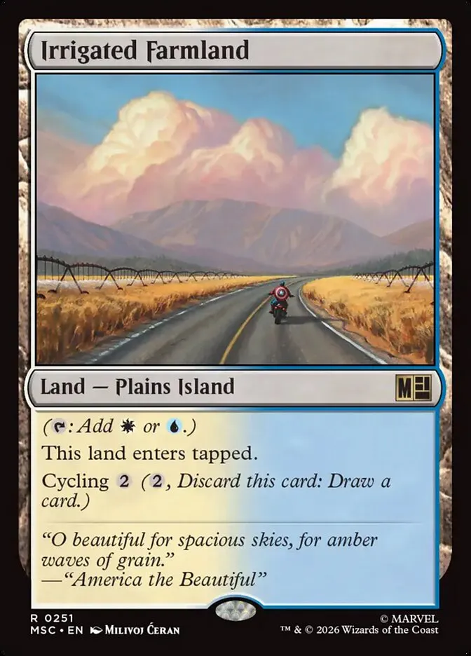 2026 Marvel Super Heroes Commander Irrigated Farmland #251 rare card image