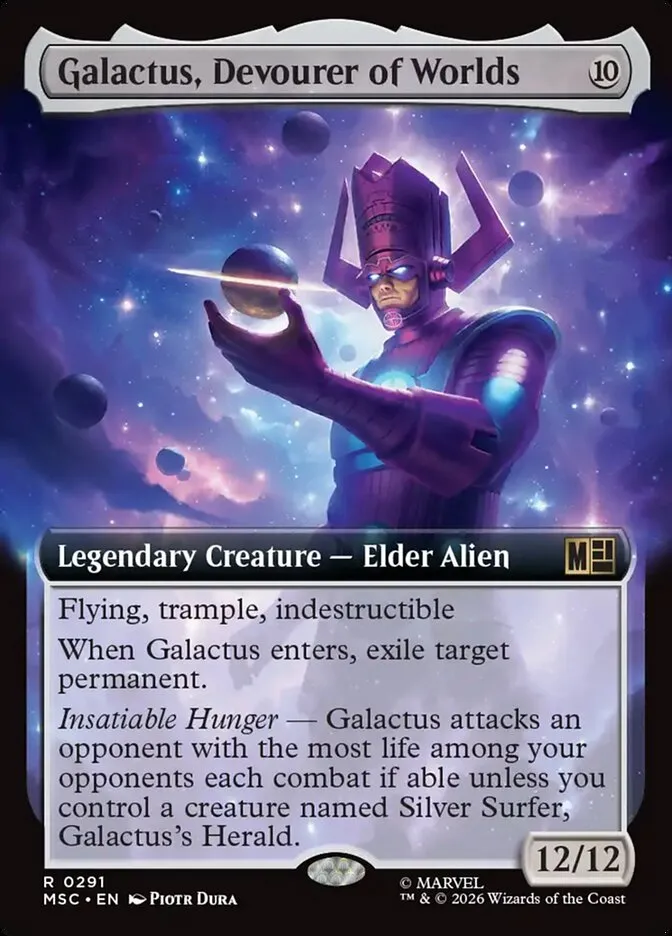 2026 Marvel Super Heroes Commander Galactus, Devourer of Worlds #291 rare card image