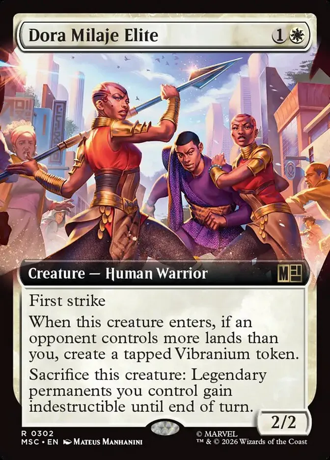 2026 Marvel Super Heroes Commander Dora Milaje Elite #302 rare card image