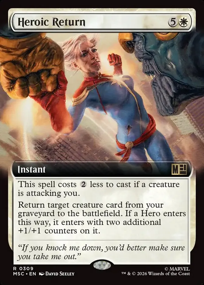2026 Marvel Super Heroes Commander Heroic Return rare #309 rare card image