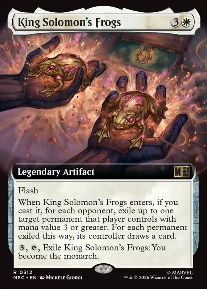 2026 Marvel Super Heroes Commander King Solomon's Frogs #312 rare card image