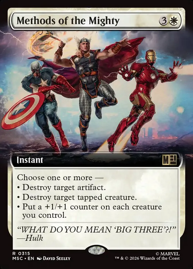 2026 Marvel Super Heroes Commander Methods of the Mighty #315 rare card image