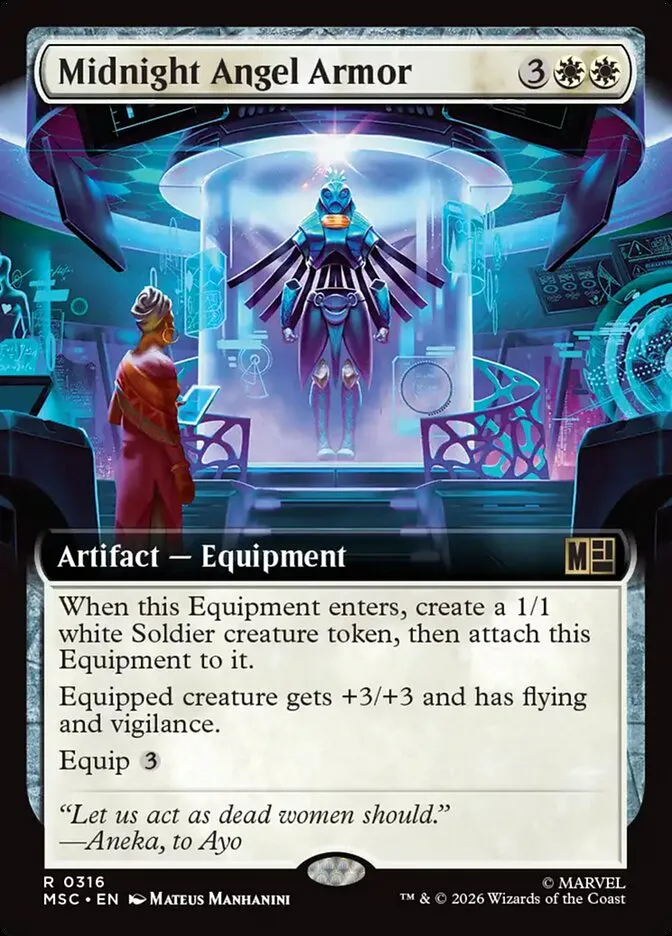 2026 Marvel Super Heroes Commander Midnight Angel Armor #316 rare card image