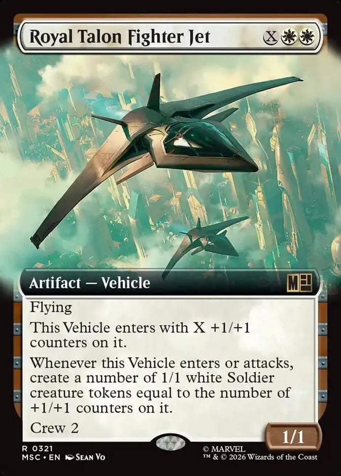 2026 Marvel Super Heroes Commander Royal Talon Fighter Jet #321 rare card image