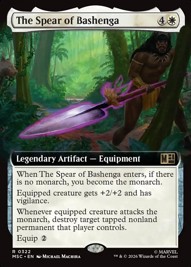 2026 Marvel Super Heroes Commander The Spear of Bashenga #322 rare card image