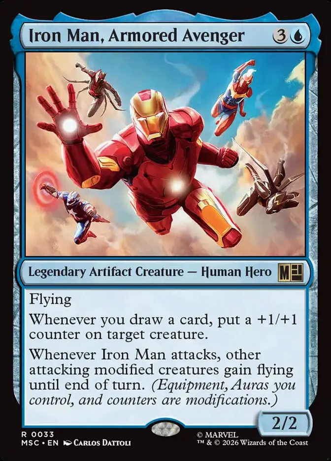 2026 Marvel Super Heroes Commander Iron Man, Armored Avenger rare #33 rare card image
