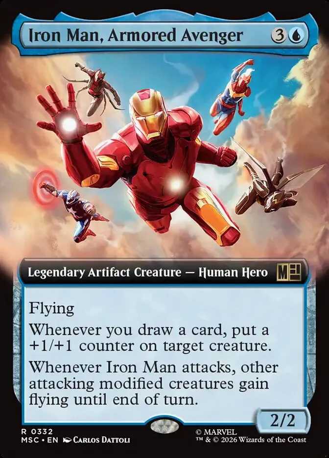 2026 Marvel Super Heroes Commander Iron Man, Armored Avenger #332 rare card image