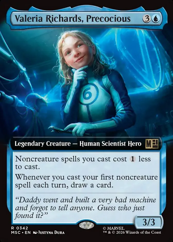 2026 Marvel Super Heroes Commander Valeria Richards, Precocious #342 rare card image