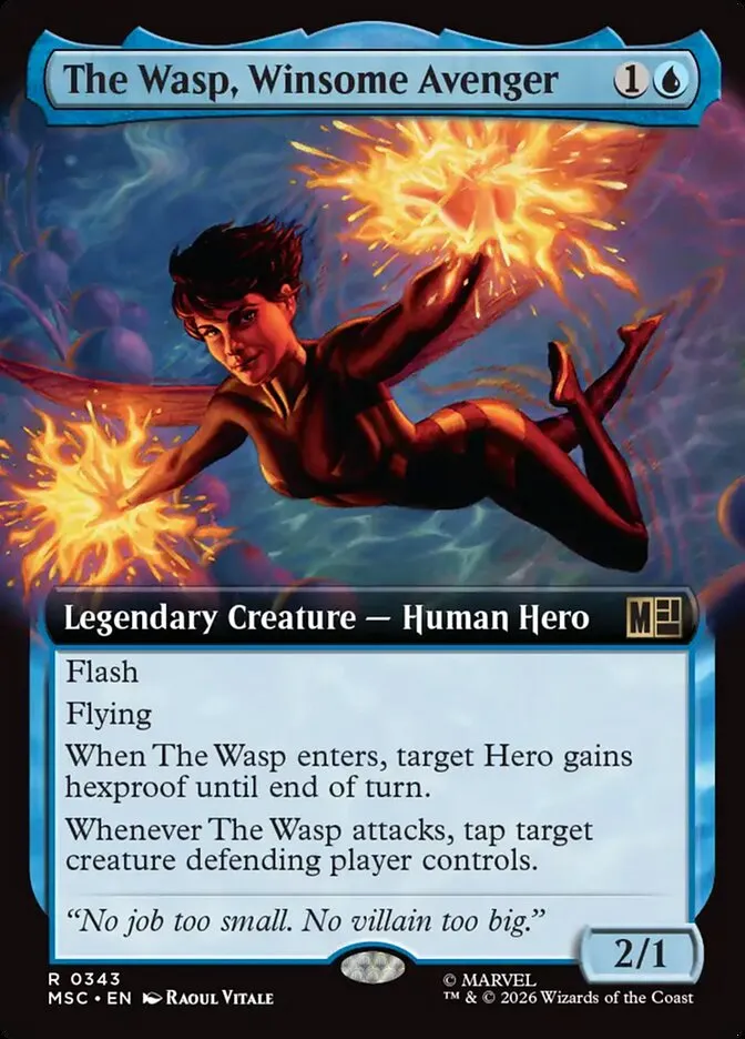 2026 Marvel Super Heroes Commander The Wasp, Winsome Avenger #343 rare card image