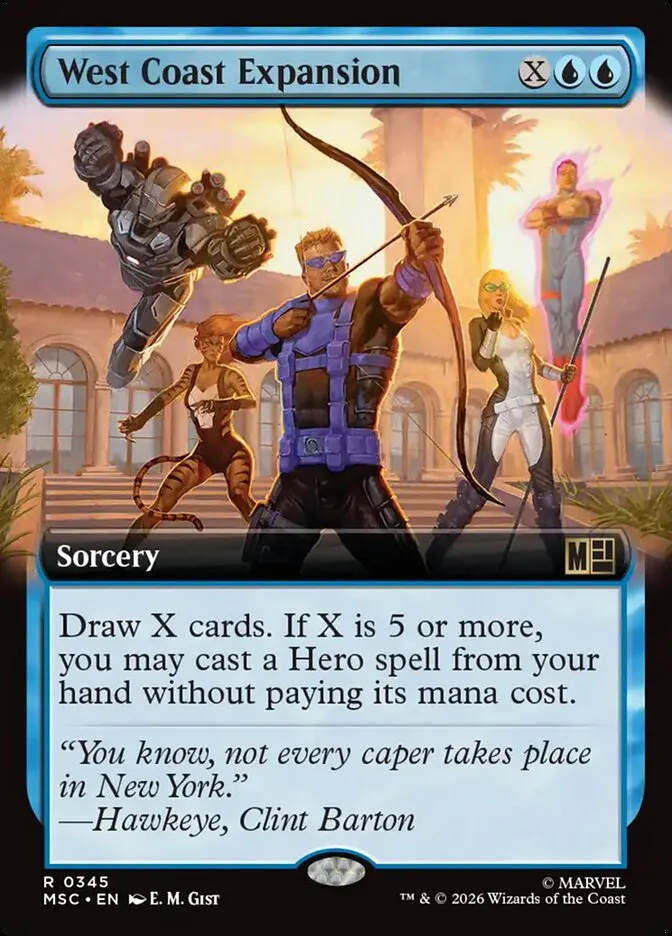 2026 Marvel Super Heroes Commander West Coast Expansion #345 rare card image