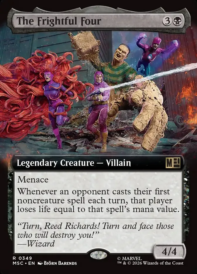 2026 Marvel Super Heroes Commander The Frightful Four #349 rare card image