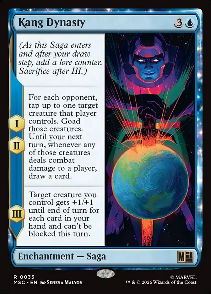 2026 Marvel Super Heroes Commander Kang Dynasty rare #35 rare card image