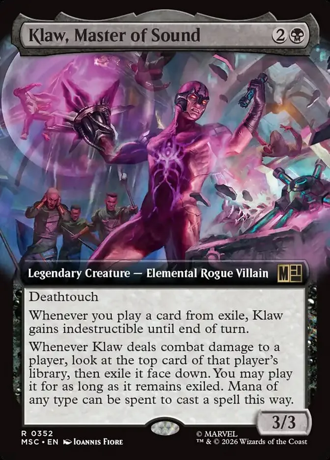 2026 Marvel Super Heroes Commander Klaw, Master of Sound #352 rare card image