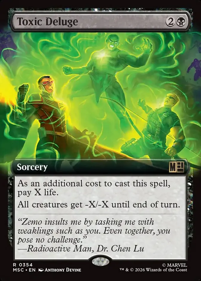 2026 Marvel Super Heroes Commander Toxic Deluge #354 rare card image