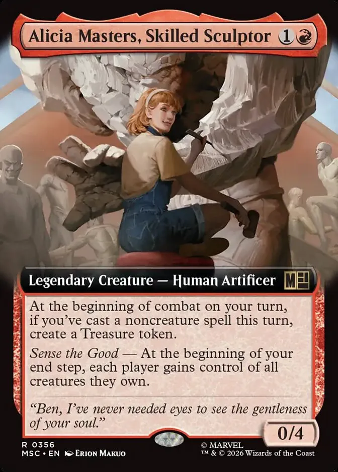 2026 Marvel Super Heroes Commander Alicia Masters, Skilled Sculptor #356 rare card image