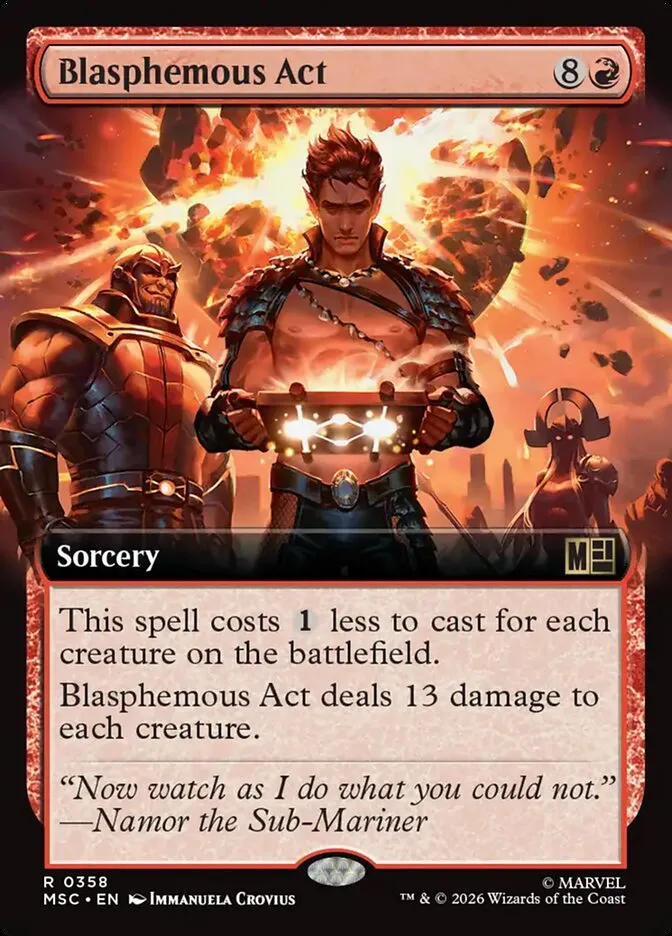 2026 Marvel Super Heroes Commander Blasphemous Act #358 rare card image