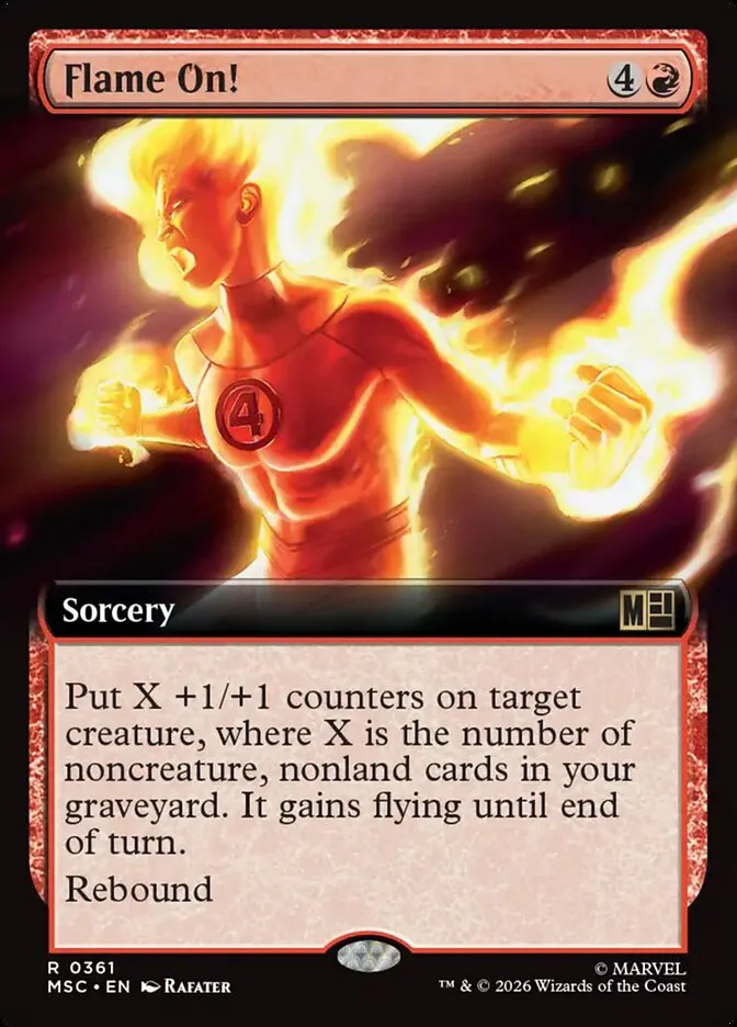 2026 Marvel Super Heroes Commander Flame On! #361 rare card image