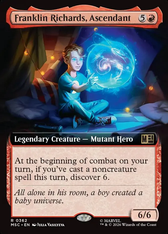 2026 Marvel Super Heroes Commander Franklin Richards, Ascendant #362 rare card image